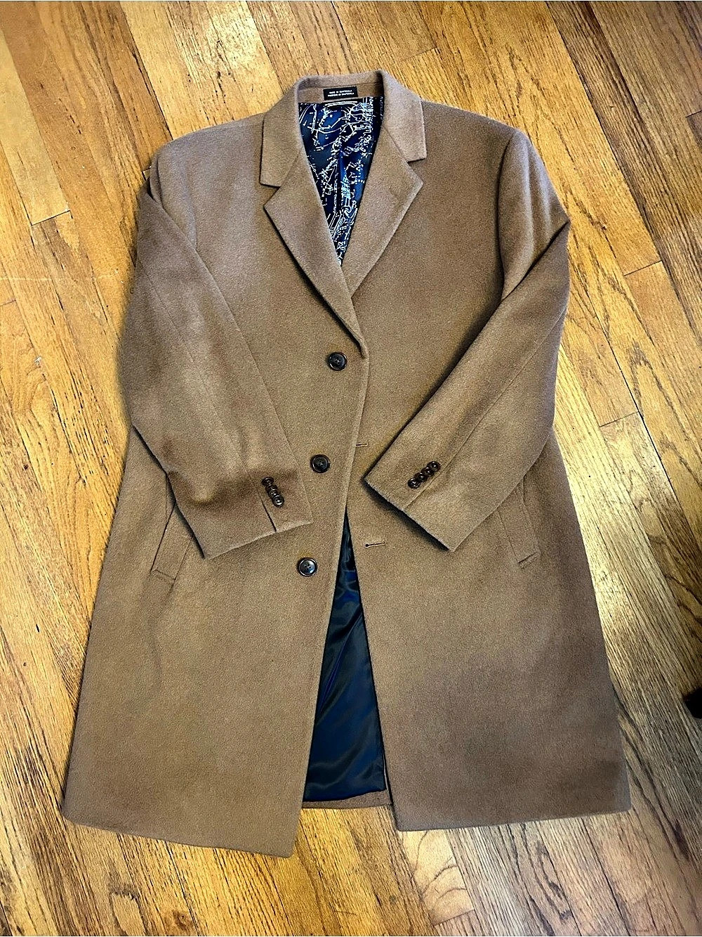 Nautica Men's Camel Pea Coat Like New